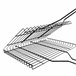 WELL HOME - Parrilla para hamburguesas Grill Rack antiadherente Negro