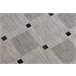 Alfombra de cuerda sisal FLOORLUX 20079 Cuadrícula 240x330 Gris