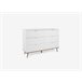 Cómoda doble con 3+3 cajones NORDIC Blanco/ Madera