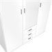 Armario Roma  puertas +  cajones con espejo sahara 148 Blanco