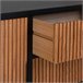 Aparador de 3 cajones y 2 puertas de madera y metal Marron