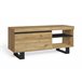 Mueble de TV con patas NATURALE Roble/Negro 120x40x43cm Marron