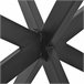Pata de mesa Oberau en forma de estrella acero y hierro 85x85 Negro