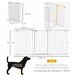 Barrera para Perros Acero, Plástico PawHut Blanco