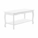 Mesa de centro Pearl Vintage con estante MDF lacado y pino Blanco