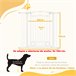 Barrera para Perros PA, Acero PawHut Blanco