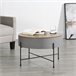 Mesa de centro Tauranga con tablero extraíble aglomerado/metal Gris
