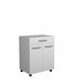 Carrito microondas UNO de 60cm 2 puertas y 1 cajón blanco mate Blanco
