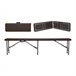 Pack 2 Bancos Plegables Catering Thinia Home Marron