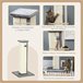 Rascador para Gatos Aglomerado de Madera, Felpa, Sisal PawHut Gris