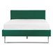 Beliani Cama con somier Terciopelo BELLOU 214x145 Verde