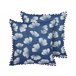 Beliani Cojín decorativo DANDELION Azul