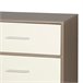Max Home Cómoda 4 cajones de tela Blanco/ Madera