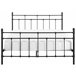 Beliani Cama con somier Metal LYNX 141x209 Negro
