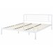 Beliani Cama con somier Metal CUSSET 187x209 Blanco