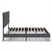 Estructura de Cama tapizada Aroma 150x190 Gris Oscuro