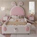 Cama infantil de pu Cama infantil de pu Blanco