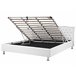 Beliani Cama con almacenaje Piel sintética METZ 212x215 Blanco
