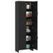 Alacena de Cocina Melamina de Madera HOMCOM, hogar - cocina Negro