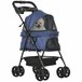 Cochecito para Mascotas Acero, Tela Oxford PawHut Azul