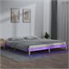 Estructura de cama de madera maciza con LED 120x200 Estructura de cama de madera maciza con LED 120x200 Blanco