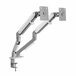 Brazos para monitor doble  Selbu de escritorio Blanco/ Plateado