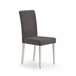 Silla de comedor tapizada en gris oscuro PORTO Gris Oscuro