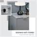 Aparador de Salón MDF, Metal HOMCOM, hogar - muebles de comedor Gris