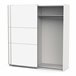 Armario Dormitorio 2 Puertas Correderas y Barra Blanco