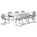 Beliani Conjunto de comedor VALCANETTO/COSOLETO Blanco/ Beige
