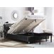 Beliani Cama con somier Terciopelo METZ 168x217 Gris Oscuro