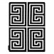 Alfombra HAMPTON Rich griego 200x290 Negro