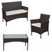 Conjunto de muebles de jardín CORFOU Marron