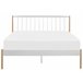 Beliani Cama con somier Metal MAURS 147x209 Blanco