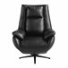 ANGEL CERDÁ Sillón relax giratorio piel Negro