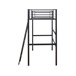 Cama alta de metal "Alora" 97x200 Cama alta de metal "Alora" 97x200 Negro