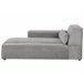 Beliani Chaise longue derecho Poliéster HELLNAR Gris
