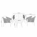 Set jardín MIKA sofá 2 plazas, 2 sillones y mesa de centro Beige