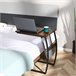 Mesa Auxiliar MDF, Metal y Poliéster HOMCOM 53x35 Marron