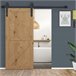 Herraje para Puerta Corredera Acero al Carbono HOMCOM 200 Negro