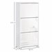 Armario de Zapatos MDF y Plásctico HOMCOM 60 Blanco