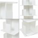Estantería giratoria Talöpintaa de 4 niveles MDF [en.casa] 40 Blanco