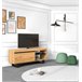 Mueble de TV con patas NATURALE Roble/Negro 120x40x43cm Marron