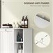 Armario de Baño MDF HOMCOM, hogar - baño Blanco