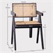 Silla clásica con reposabrazos en rattan y fresno - Compass Fresno
