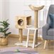 Árbol para Gatos Aglomerado de Madera, Totora, Poliéster PawHut Marron