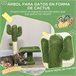 Árbol para Gatos Aglomerado de Madera, Chenilla, Sisal, Algodón Verde