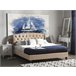 Beliani Cama con somier Poliéster BORDEAUX 147x217 Beige