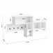 Perchero de pared con 5 compartimentos y 4 ganchos FHK17-W SoBuy Blanco