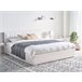 Beliani Cama con almacenaje Bouclé MONTLAUR 189x216 Blanco